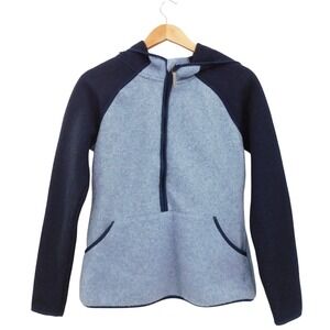 Smartwool Women's Hudson Trail Fleece Anorak Hoodie Pullover Blue Size S